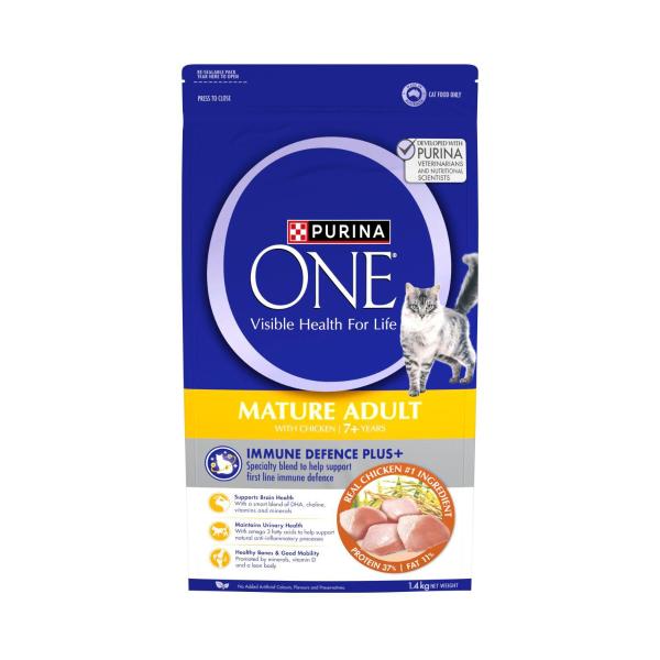PURINA ONE SENIOR 7+ DRY CAT FOOD CHICKEN 1.4KG