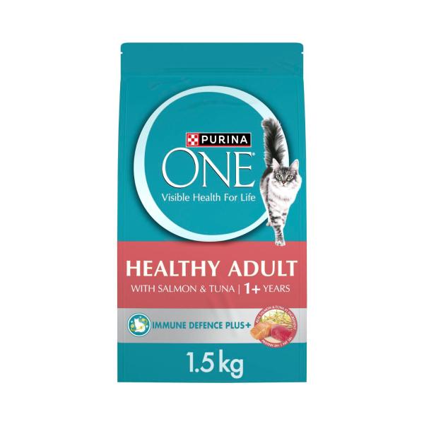 One Adult Dry Cat Food Healthy Salmon And Tuna