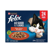 FELIX ADULT AS GOOD AS IT LOOKS MEAT MENU CAT FOOD 24X85GRAM