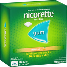 Nicorette Quit Smoking Regular Strength Nicotine Gum Freshfruit 210 pack