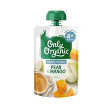ONLY ORGANIC PEAR & MANGO BABY FOOD POUCH 4+ MONTHS 120G