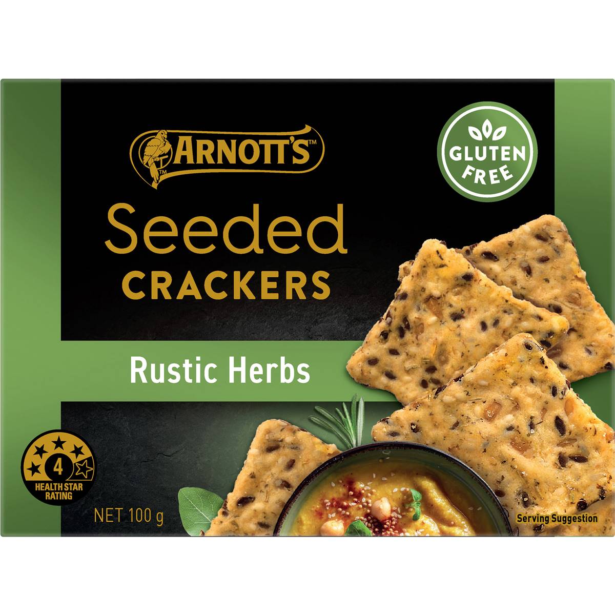 Arnotts Seeded Crackers Rustic Herbs 100g