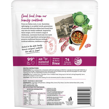 La Zuppa Soup Pouch Rustic Vegetable & Bean 400g