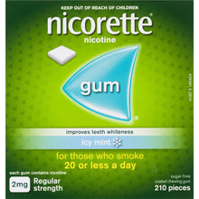 Nicorette Quit Smoking Regular Strength Nicotine Gum Icy Mint 210 pack