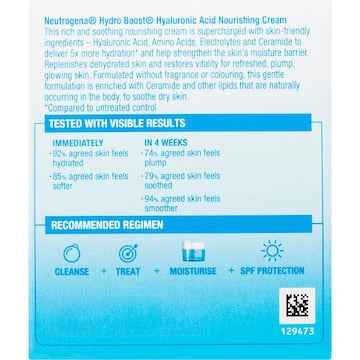 Neutrogena Hydro Boost Hyaluronic Acid Nourishing Cream Moisturiser 50g