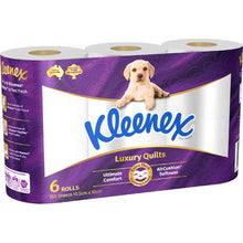 Kleenex Luxury Quilts Toilet Tissue 3 Ply White 150 Sheets 6 Pack