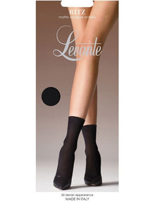 Opaque Anklet with Picot Band in Black