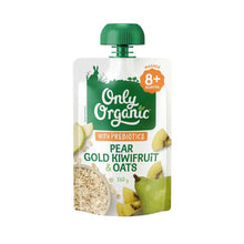 ONLY ORGANIC PEAR GOLD KIWIFRUIT & OATS BABY FOOD POUCH 8+ MONTHS 120G