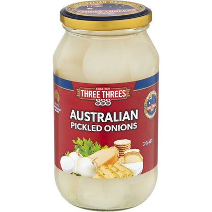 Three Threes Pickled Onions 520g