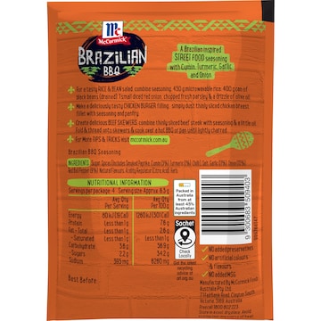 McCormick Brazilian BBQ Street Food Seasoning 25g