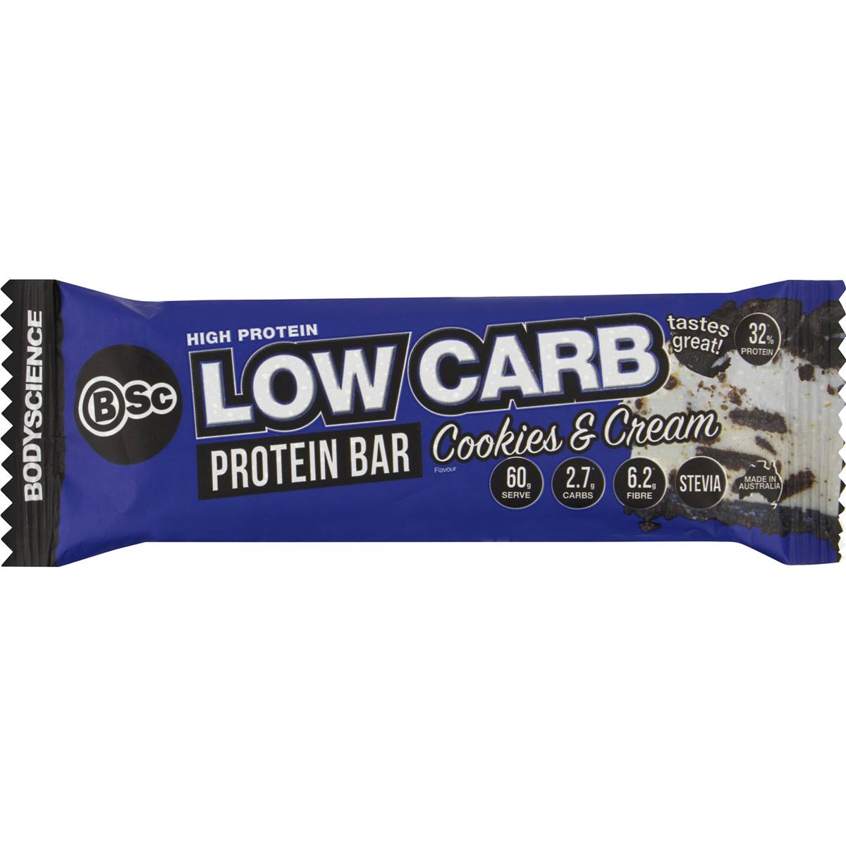 BSC High Protein Low Carb Bar Cookies & Cream 60g