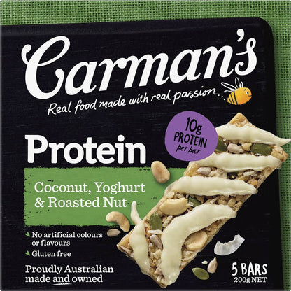 Carman's Protein Bars Coconut, Yoghurt & Roasted Nut 5 pack