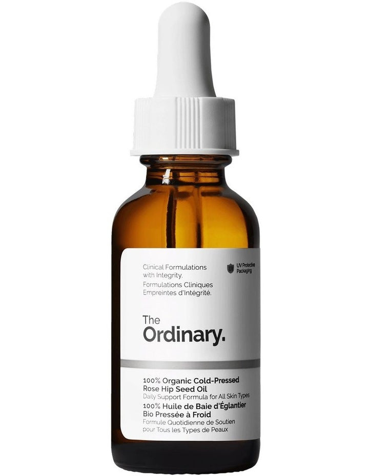 100% Organic Cold-Pressed Rose Hip Seed Oil for Brightening and Radiance 30ml