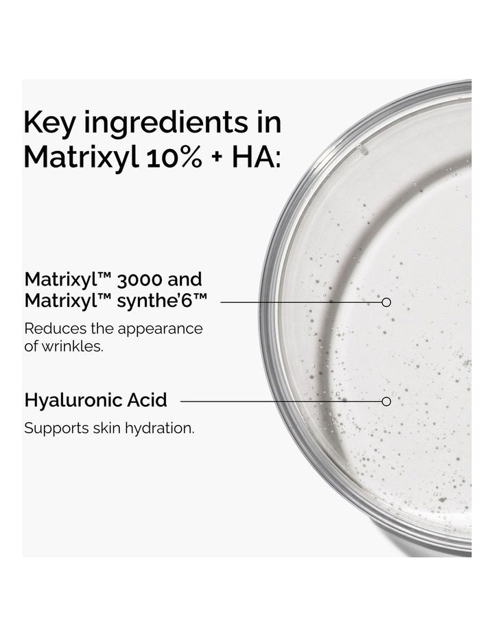 Matrixyl 10% + Hyaluronic Acid for Firmness, Fine Lines and Wrinkles 30ml