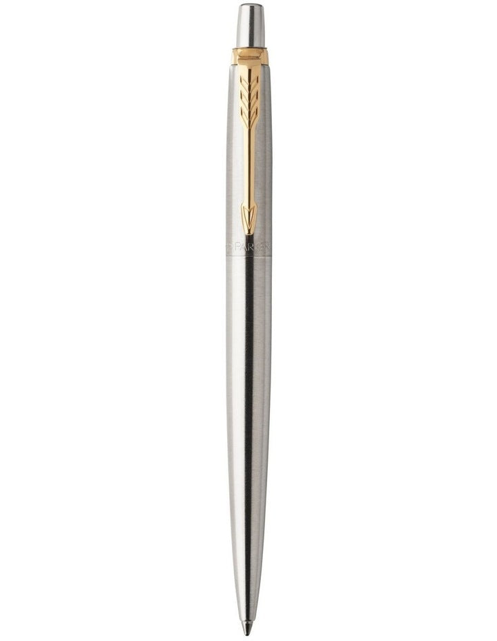 Parker Jotter Ballpoint Pen Stainless Steel Gold Trim