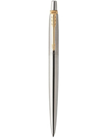 Parker Jotter Ballpoint Pen Stainless Steel Gold Trim