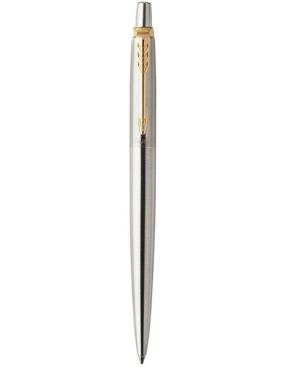 Parker Jotter Ballpoint Pen Stainless Steel Gold Trim