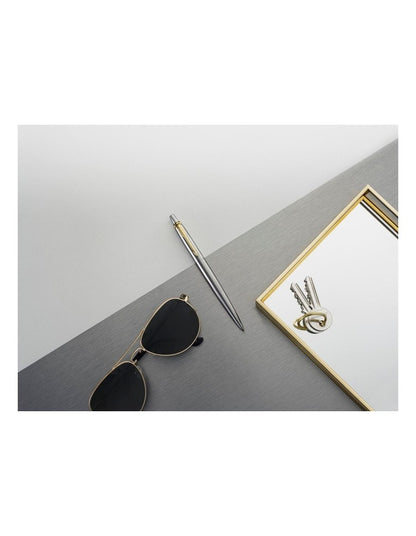 Parker Jotter Ballpoint Pen Stainless Steel Gold Trim