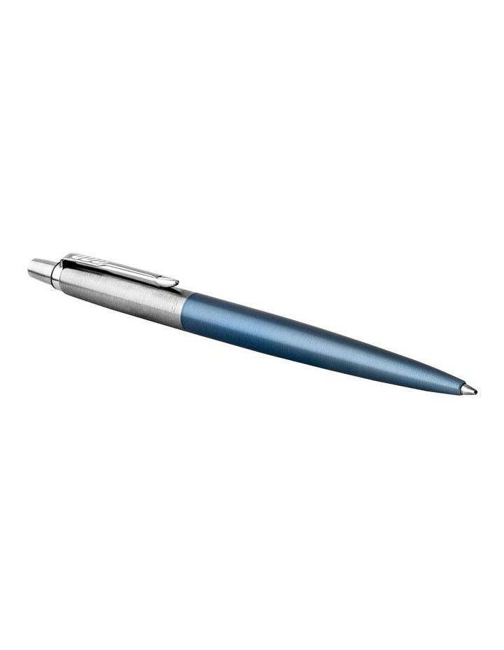 Jotter Waterloo Chrome Trim Ballpoint Pen in Blue