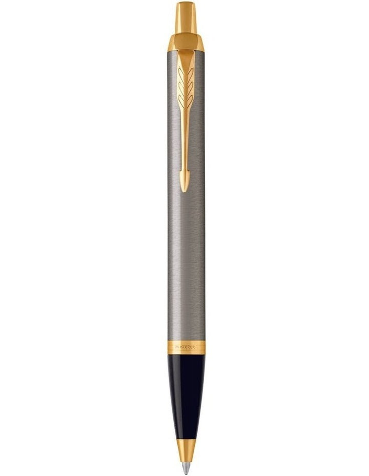 IM Ballpoint Pen Brushed Metal Gold Trim