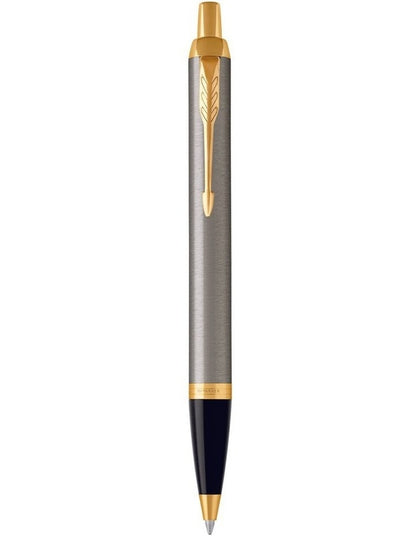 IM Ballpoint Pen Brushed Metal Gold Trim