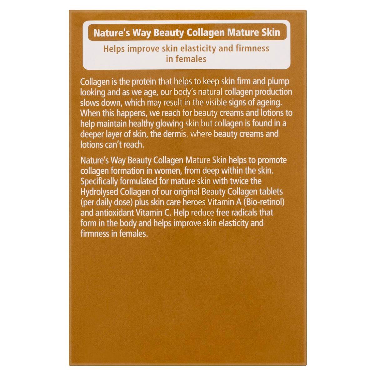 Nature's Way Beauty Collagen Mature Skin Film Coated Tablets 120 pack