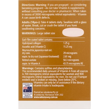 Nature's Way Beauty Collagen Mature Skin Film Coated Tablets 120 pack