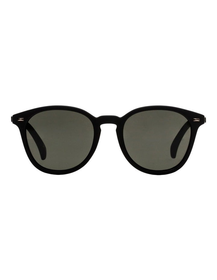 Bandwagon Black Round Sunglasses