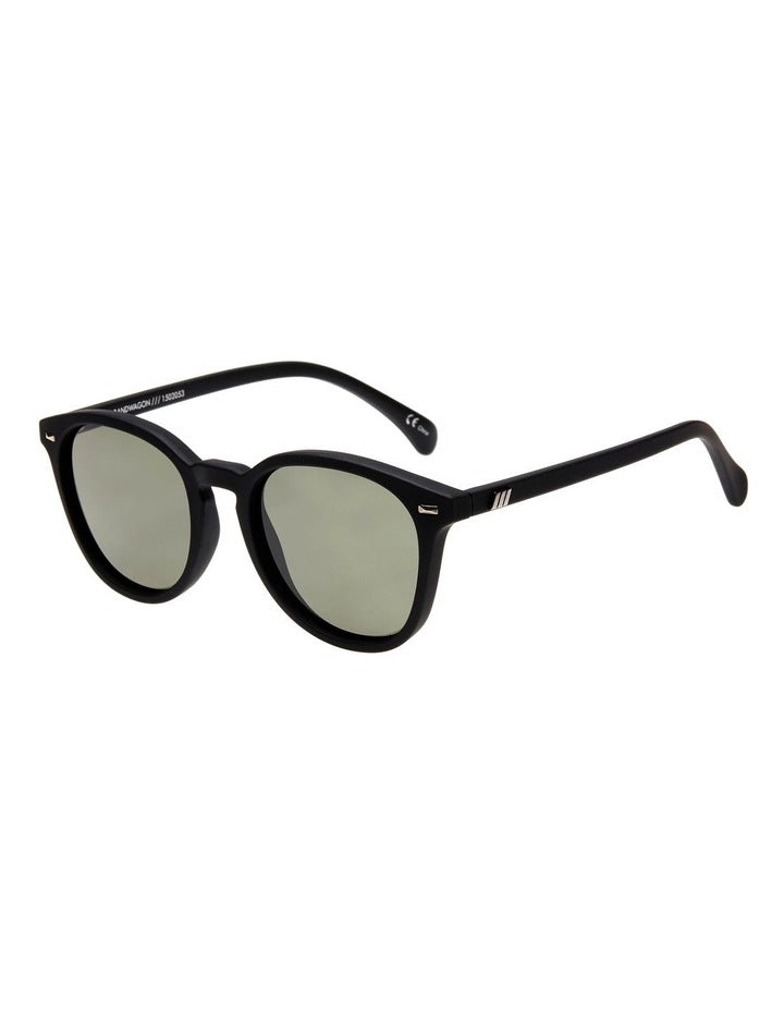 Bandwagon Black Round Sunglasses