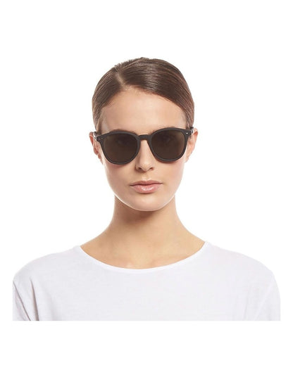Bandwagon Black Round Sunglasses