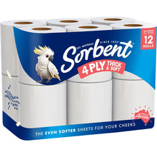 Sorbent 4PLY Thick & Soft Toilet Paper 12 pack