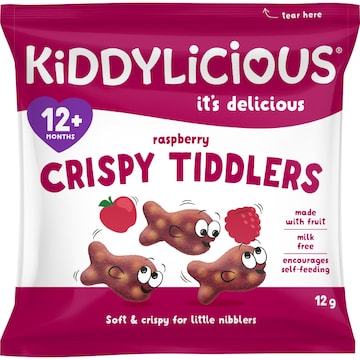 Kiddylicious Crispy Tiddlers Raspberry 12g