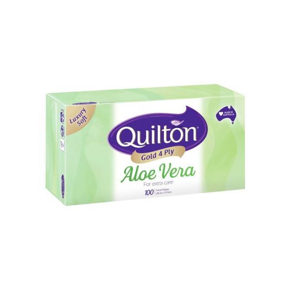 QUILTON GOLD 4PLY FACIAL TISSUE ALOE VERA