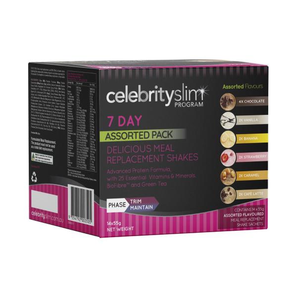 CELEBRITY SLIM 7 DAY ASSORTED PACK MEAL REPLACEMENT SHAKES 14PK 770G