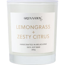 Green Nation Soy Wax Candle Lemongrass & Zesty Citrus each