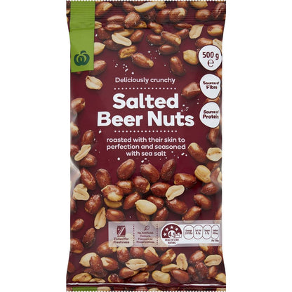 Woolworths Salted Beer Nuts 500g