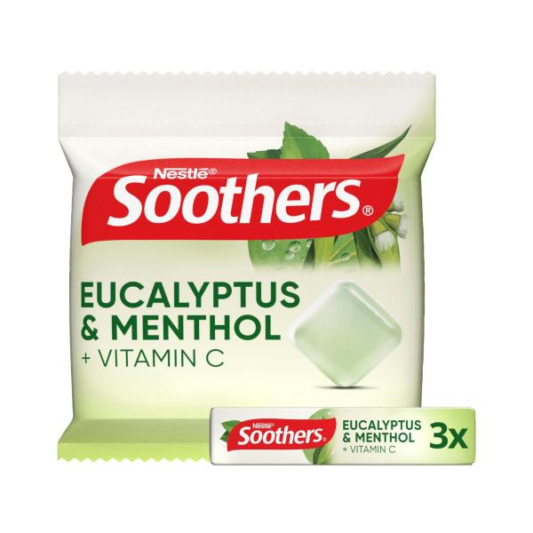SOOTHERS EUCALYPTUS & MENTHOL THROAT LOZENGES 30 PACK