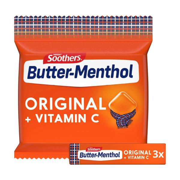 SOOTHERS BUTTER-MENTHOL ORIGINAL THROAT LOZENGES 30 PACK