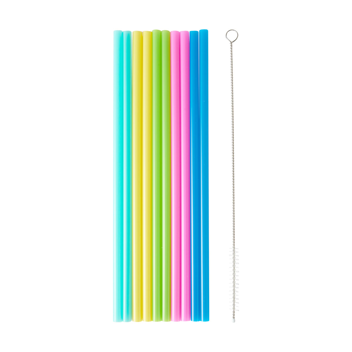 10 Piece Reusable Bright Straws