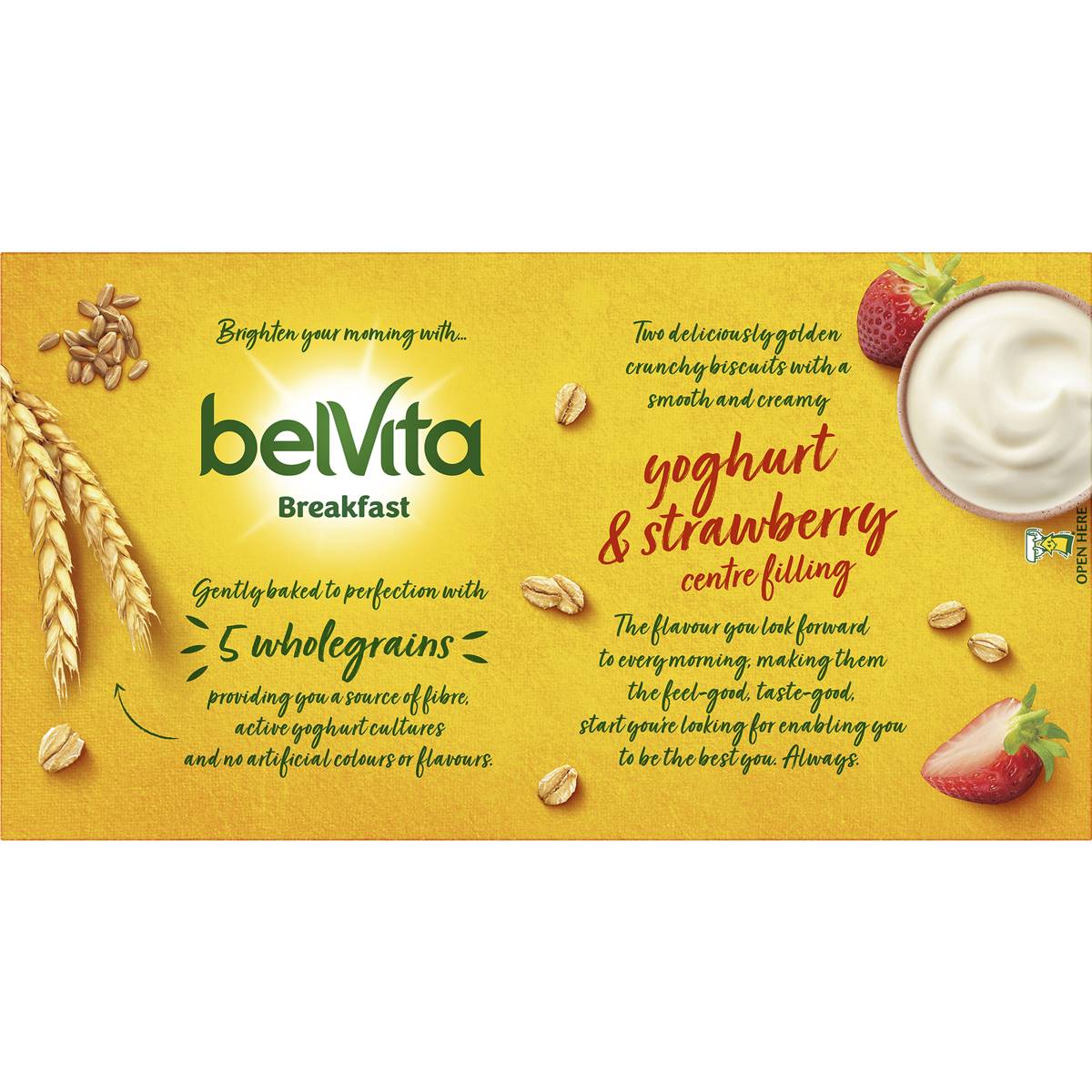 Belvita Strawberry Yoghurt Sandwich Breakfast Biscuits 5 Pack 253g