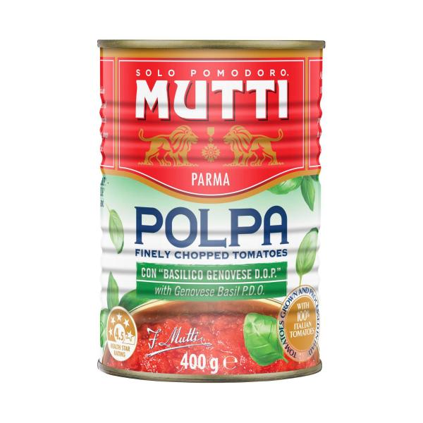 MUTTI POLPA FINELY CHOPPED TOMATOES WITH BASIL 400G