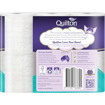 Quilton Coconut Oil 3 Ply Toilet Paper 6 pack