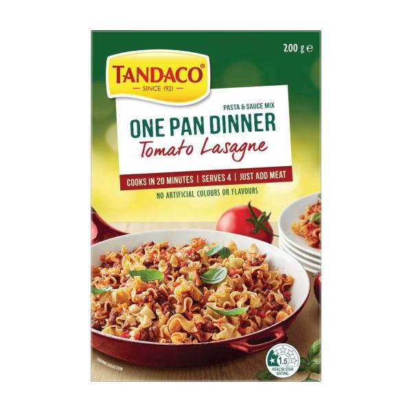 TANDACO ONE PAN DINNER CASSEROLE:TOMATO LASAGNE:.:200GRAM