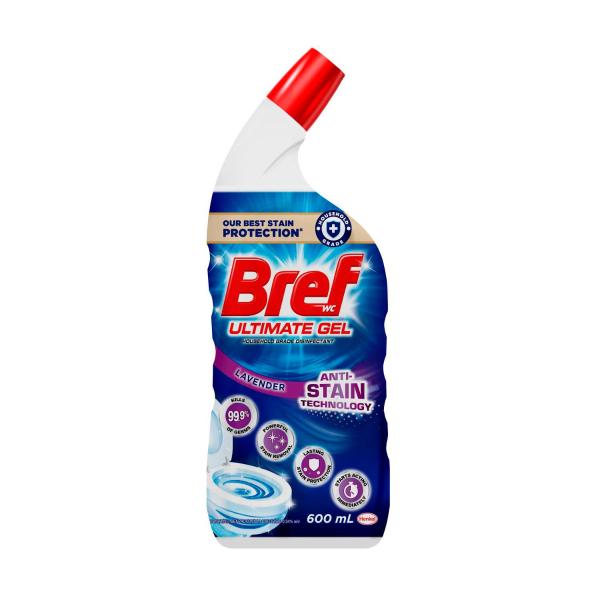 BREF ULTIMATE GEL ANTI-STAIN TOILET CLEANER LAVENDER 600ML