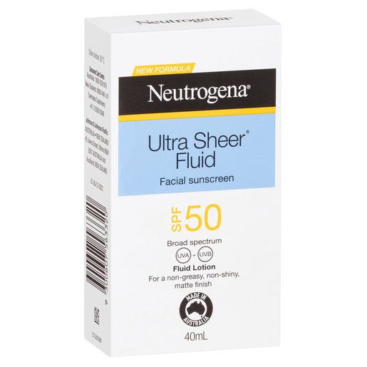 Neutrogena® Ultra Sheer Fluid Facial Sunscreen SPF50 40mL - GimmeNow