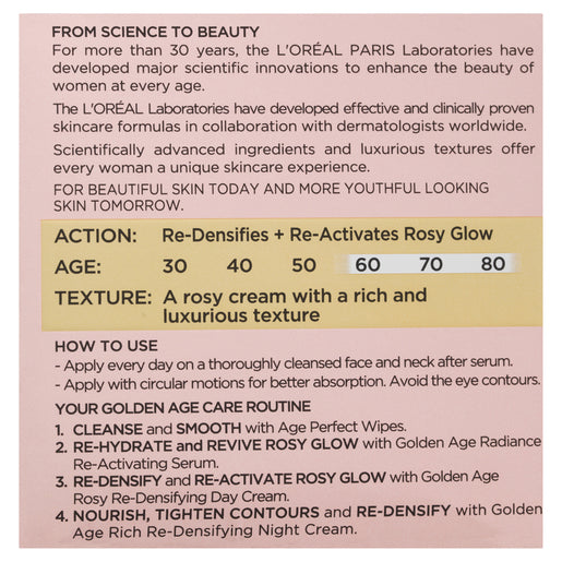 L'Oréal Paris Age Perfect Golden Age Rosy Re-Fortifying Day Cream 50mL