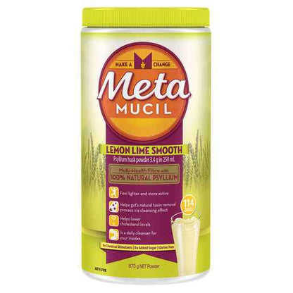 Metamucil Daily Fibre Supplement Lemon Lime Smooth 114 Doses 673g