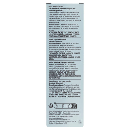 HASK Argan Oil Repairing Hair Oil Vial 59mL