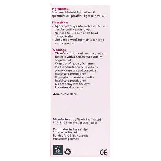BioRevive CleanEars Kids Earwax Removal Spray 30mL