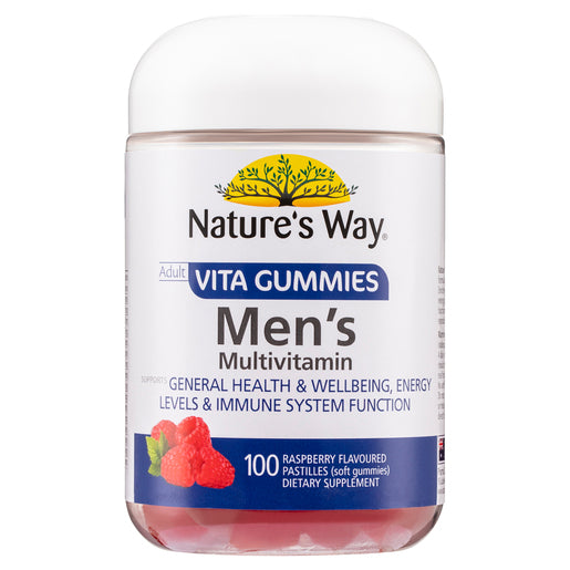 Nature's Way Adult Vita Gummies Men's Multivitamin Raspberry Flavoured 100 Gummies